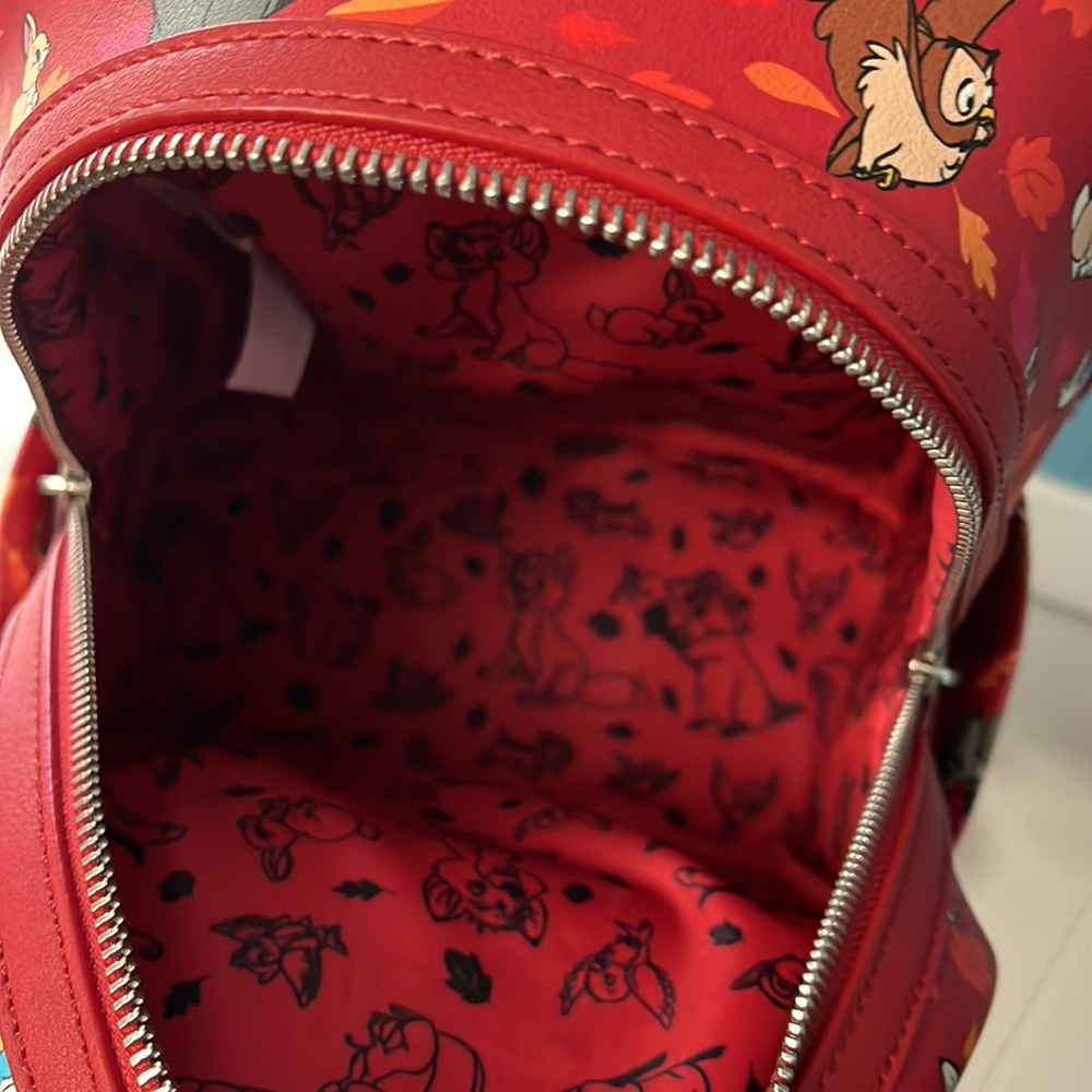 Disney Parks Loungefly critters backpack purse, red 🎒 - Picture 5 of 12